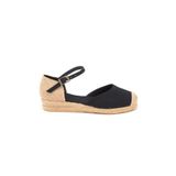 Gerçek Elişi Hasır Jüt Bantlı Günlük Kadın Espadril Handmade Siyah 33