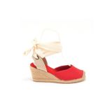 Gerçek Elişi Ipli Espadril Dolgu Topuk Keten Espadril Handmade IPLI1001