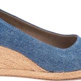 Gerçek Elişi Kot Espadril Dolgu Topuk Handmade
