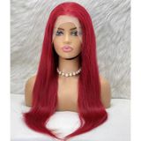 Gerçek Front Lace Tül Peruk - Düz - Kızıl 70-75Cm Kstw-28Inch