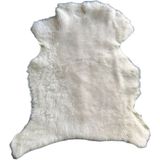 Gerçek Koyun Postu Kısa Tüylü - Naturel Kısa Tüylü Koyun Postu - Doğal Post Paspas - Bej - 80 x 60 cm