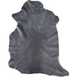 Gerçek Koyun Postu Kısa Tüylü - Naturel Kısa Tüylü Koyun Postu - Doğal Post Paspas - Gri - 60 x 80 cm