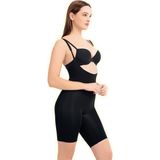 Gerçek Lazer Askılı Paçalı Iz Yapmayan Göğüs Altı Toparlayıcı Kaymaz Katlanmaz Body Korse - 2XL - Siyah