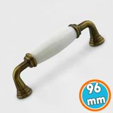 Gerçek Porselen Antik Sarı Kulp 96 Mm Mobilya Çekmece Mutfak Dolabı Dolap Kapak Kulplar Kulb Kulpu
