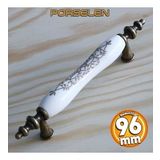 Gerçek Porselen Eskitme Antik Sarı 96 Mm Mobilya Mutfak Çekmece Dolap Dolabı Kulpu Kulbu Kulpları