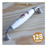 Gerçek Porselen Mobilya Mutfak Çekmece Dolap Kapak Dolabı Kulbu Kulpu Kulpları Beyaz 128 Mm-12.8 Cm