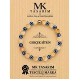Gerçek Sitrin Taşı Bileklik-Mkt.1.101.62 Rahatlatıcı, Dinginlik, Enerji Bilekliği