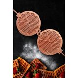Gerçek Trend Granit 6 Bölmeli Kalp Şekilli Ocak Üstü Waffle Tavası Kalıbı - Bakır