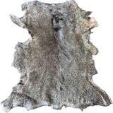 Gerçek Uzun Tüylü Koyun Postu - Naturel Uzun Tüylü Koyun Postu - Doğal Post Paspas - Gri - 50 x 70 cm