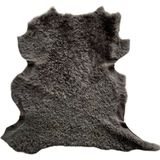 Gerçek Uzun Tüylü Koyun Postu - Naturel Uzun Tüylü Koyun Postu - Doğal Post Paspas - Haki - 50 x 60 cm