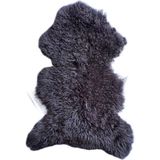 Gerçek Uzun Tüylü Koyun Postu - Naturel Uzun Tüylü Koyun Postu - Doğal Post Paspas - Mor - 70 x 50 cm