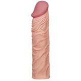 Gerçekçi Doku Penis Büyütücü ve Kalınlaştırıcı 5 CM Uzatmalı Realistik Penis Kılıfı 19 CM