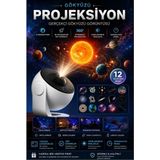 Gerçekçi Hd 12 Film Disk Galaksi Projektörü LED Gökyüzü Projeksiyon Yıldızlı Masa ve Gece Lambası