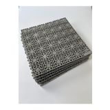 Gerçektrend Çiçek Desenli Ortopedik Kırılmaz Plastik Yer Karosu Zemin Kaplaması Gri Renk, 1 M2(9 ADET) 33x33