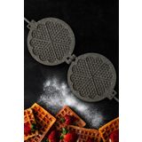 Gerçektrend Granit 6 Bölmeli Kalp Şekilli Ocak Üstü Waffle Tavası Kalıbı