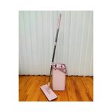 Gerçektrend Gül Kurusu Sihirli Mop Çift Kovalı Yer Duvar Silme Flat Tablet Mop Sıkmalı Mikrofiber Temizlik Seti