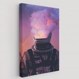 Gerçeküstü Pop Art Beyni Yanan Astronot Dekoratif Kanvas Tablo, Duvar Dekoru 5214