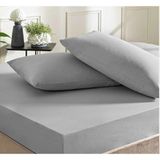 Gercella Cotton (Pamuk) 120 x 200+30 cm Gri Fitted (Lastikli) Tek Kişilik Çarşaf Bed Sheett - 120X200+30CM