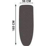 Gercella King XXL Gri Ütü Masası Kılıfı 165x56 cm 2 Katmanlı Uzun Ömürlü Kumaş Özelliği - Gri - Siyah