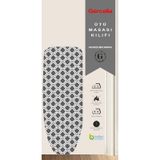 Gercella Lotus 54x140 M Size Ütü Masası Kılıfı Bezi Örtüsü Ütü Masası Ve Aksesuarı Yedek Parça Açık Gri