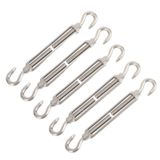 Gerdirme Somunu Tel Gerdirme Aparatı, 304 Stainless Steel Chain Garden Wire Rope Tensioner Turnbuckle Hook Eye M4 To M10 5-Pack(CC Type-5PCS,M4)