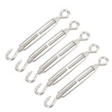 Gerdirme Somunu Tel Gerdirme Aparatı, 304 Stainless Steel Chain Garden Wire Rope Tensioner Turnbuckle Hook Eye M4 To M10 5-Pack(OC Type-5PCS,M8)
