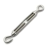 Gerdirme Somunu Tel Gerdirme Aparatı, Wire Rope Tensioner Turnbuckle 304 Stainless Steel Hook Eye M4 M5 M6 M8 For Garden Fence And Curtain(O to C,M6)