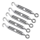 Gerdirme Somunu Tel Gerdirme Aparatı, Wire Tensioner Turnbuckle 5-Pack, Polished 304 SS Hook Eye Sun Shade Sail Garden Wire M4-M10(M8)