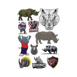 Gergedan Sticker Set-1 12 Parça Telefon, Tablet, Defter, Laptop Sticker