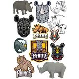 Gergedan Sticker Set 11 15 Parça Telefon, Tablet, Defter, Laptop Sticker
