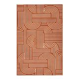 Gergef House Geometry Serisi Desenli Dokuma Taban Modern Dekoratif Halı