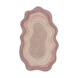 Gergef House Katot Desenli Pembe Mor Tonlu Keçe Taban Dekoratif Halı