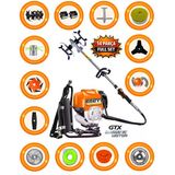 German Bp 454 Sırt Tipi 14 Parça Set Ot Çim Biçme Tırpanı+Toprak Eşeleme + Akrobat Çapa +Çelik Fırça