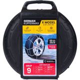 German Kupfermax 12MM No: 9 Profesyonel Oto Kar Zinciri, Binek ve Hafif Ticari Araçlar Için - NO:9