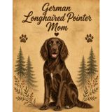 German Longhaired Pointer Mom Notebook – Rustic Dog Journal for Women – Cute Gift for German Longhaired Pointer Lovers – 120 Lined Pages – Dog Mom Stationery