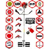 German Torq Stil 15 Parça Full Set Benzinli Yan Tipi Tırpan Ot Çim Çalı Biçme Yüksek Performans