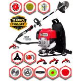 German W-20 Motor 11 Parça Set Sırt Tipi Benzinli Motorlu Ot Çalı Tırpanı Çim Biçme Makinesi Çelik Fırça