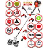 German W-F50 Güçlü Performans 15 Parça Full Set Benzinli Yan Tipi Tırpan Ot Çim Çalı Biçme