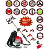 German Wg-2400 Tarla Seti 14 Parça Full Set Sırt Tipi Benzinli Çalı Çim Biçme Tırpanı Yüksek Performans
