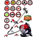 German Wr 235 Güçlü Yüksek Performans 14 Parça Full Set Sırt Tipi Benzinli Çalı Çim Biçme Tırpanı