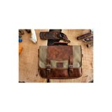 GERMANICIA LEATHER CRAFT Hakiki Deri MacBook Çantası,GLC-TAURUS[Kişileştirme] Laptop Çantası, Suya Dayanıklı, Deri, Kanvas
