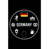 Germany: Blank Sketchbook: Minimalist German Icons Edition | Unlined Journal for Drawing & Notes | Nations of the World Series