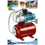 Germany Steel 2 HP JET PASLANMAZ GÖVDE SU POMPASI DAİRE KULLANIMI 50 LT TANK OTOMATİK ÇALIŞMA 8 DAİRE
