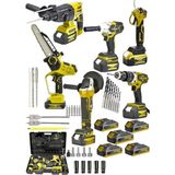 Germany Steel 6'lı Muhteşem Takım 986VX Şarjlı Somun Sökme / Taşlama / Vidalama / Testere / Dal Budama / Kırıcı Hilti 5