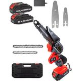 Germany Steel 88 Vf 10-15 cm Uzun Kısa Pala ve Zincir 2x Akü Çantalı Şarjlı Dal Kesme Budama Testere