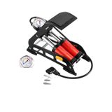 Germany Steel 890P Çift Piston 160 Psi Bisiklet Motor Tekeri Şişme Havuz El ve Ayak Hava Pompası SİYAH
