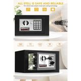 Germany Style Çelik Para Kasası Oteller Için Para Kasaları 3 mm Elektronik Şifreli Oteller İçin Siyah 23x17x17 cm