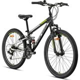 Geroni Hunter 24" Çocuk Bisikleti 21 Vites Siyah-Gri/Yeşil 14.5" Kadro - Siyah - Gri - Yeşil