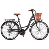 Geroni Kron Tourer V Fren 28 Jant 21 Vites Alüminyum Şehir Bisikleti 160 cm ve Üstü Boy - Siyah