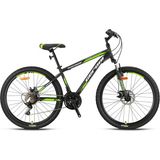 Geroni Magnum 27,5 Jant -Shimano Çevirmeli Vites -Mekanik Disk Fren Bisiklet - Mat Siyah - Yeşil - Beyaz